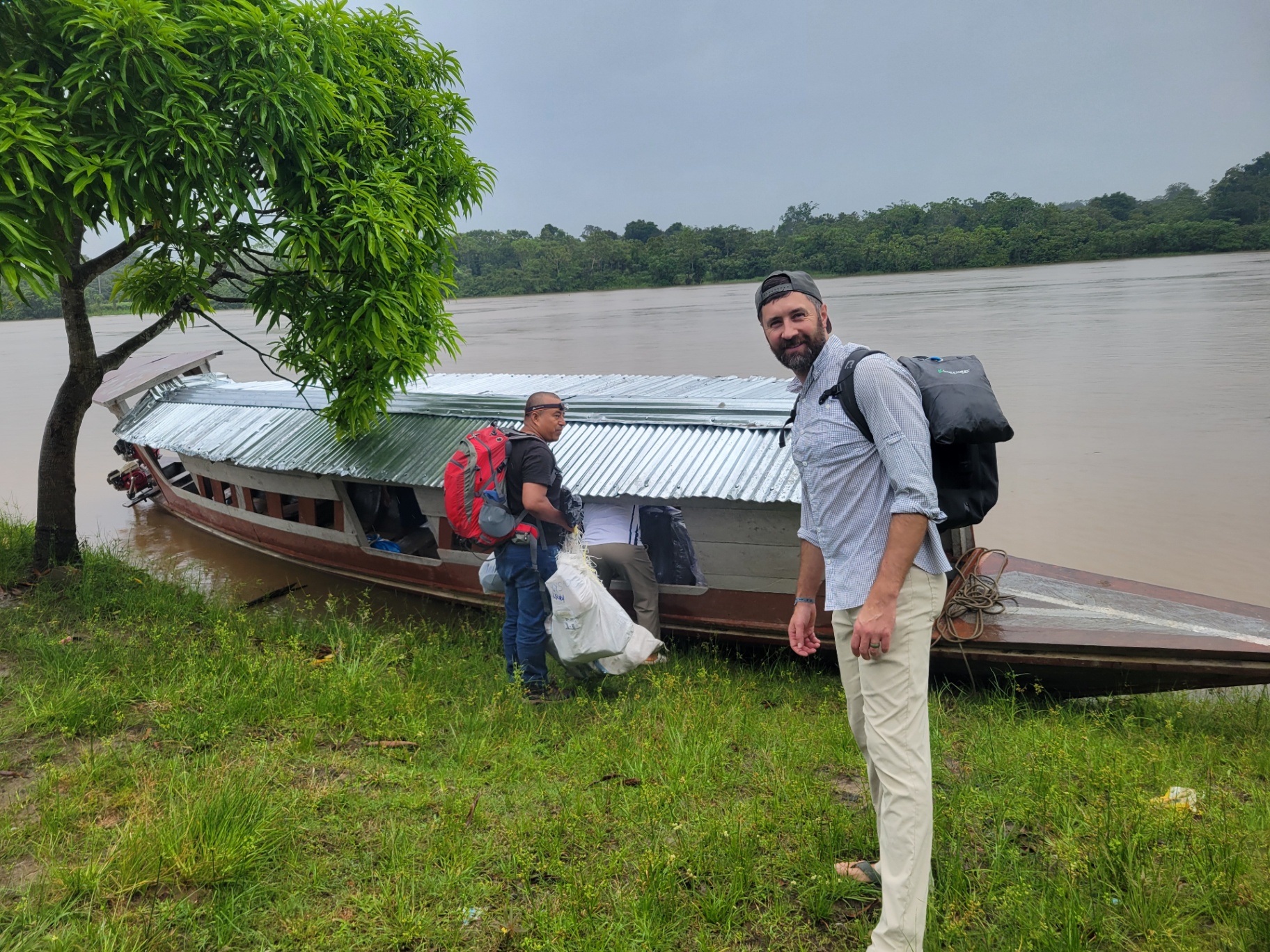 Travel by river to reach local communities